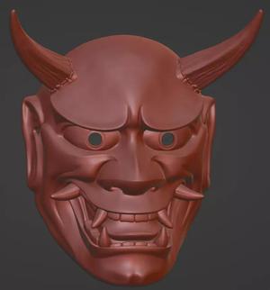 Hannya mask 3D print model 3D print model
