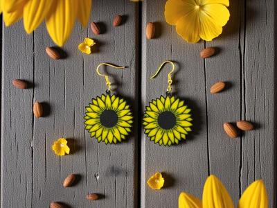 Sunflower earrings