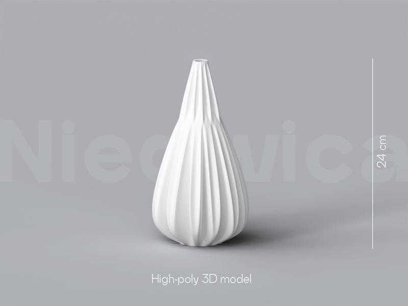 Niedwica Vase D_4 | 3D printing vase | 3D model | STL files | Home decor | 3D vases | Modern vases | Floor vase | 3D printing | vase mode | STL