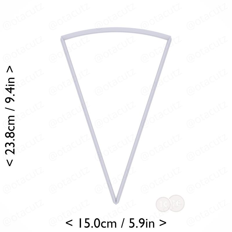 Slice (1∕10) of Pie Cookie Cutter 9in / 22.9cm