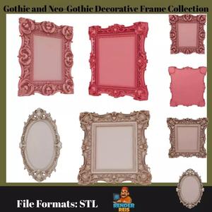Rococo Heart Motif Decorative Frames Collection
