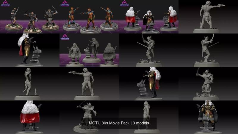 MOTU 80s Movie Pack 3D Model Collection