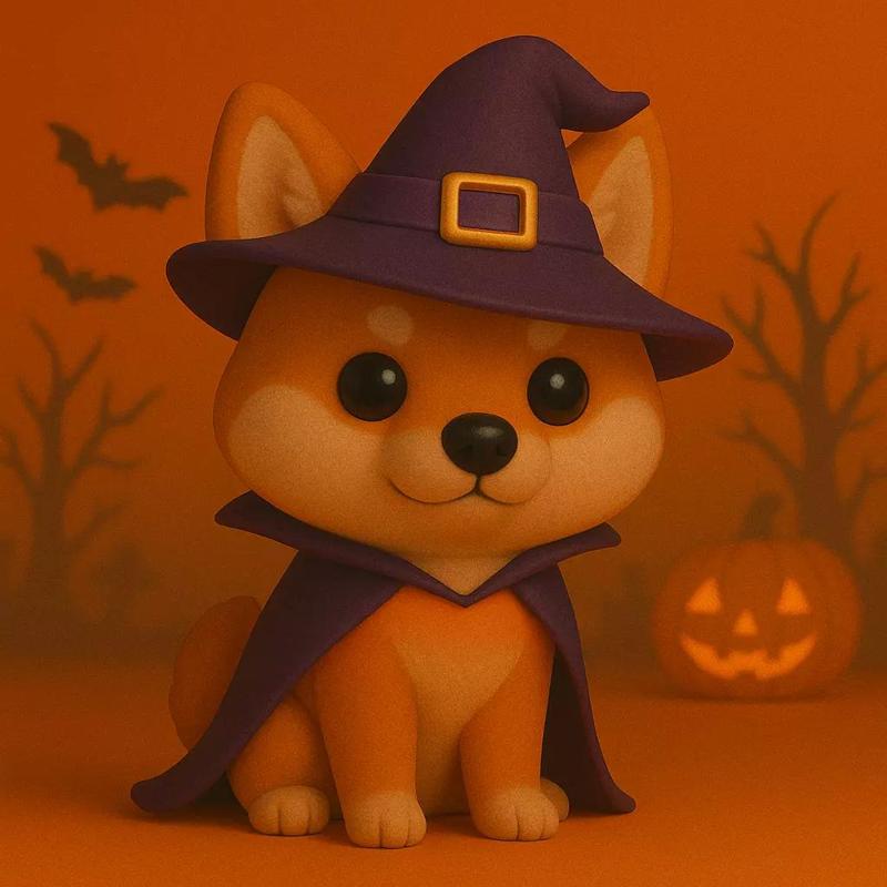 Shiba Inu Hechicero de Halloween POP STL