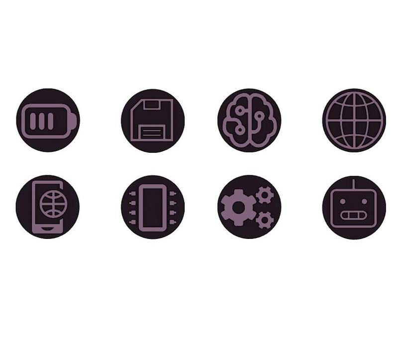 Tech-Themed Brigadeiro Stamps