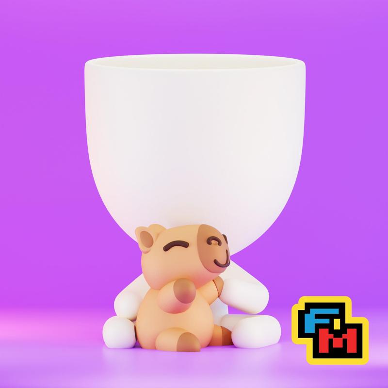 Robert Pot & Capybara - Decorative Planter for 3D Printing