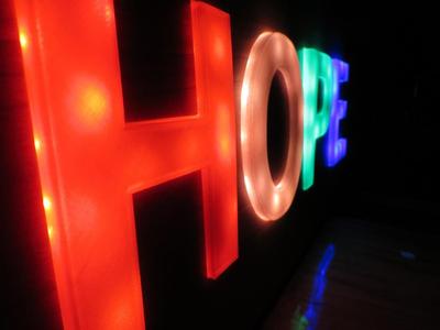 HOPE sign letters