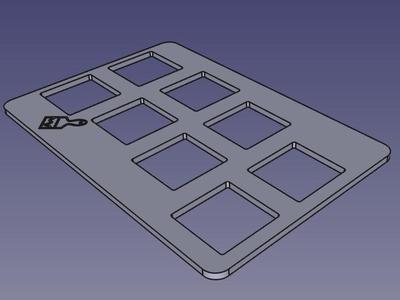 The Paintbrush v5 switch plate smaller with a logo