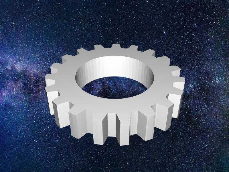Mechanical Gear 9 - Part for engines, clocks, robots, electric motors, bicycles, trains for 3D Printing