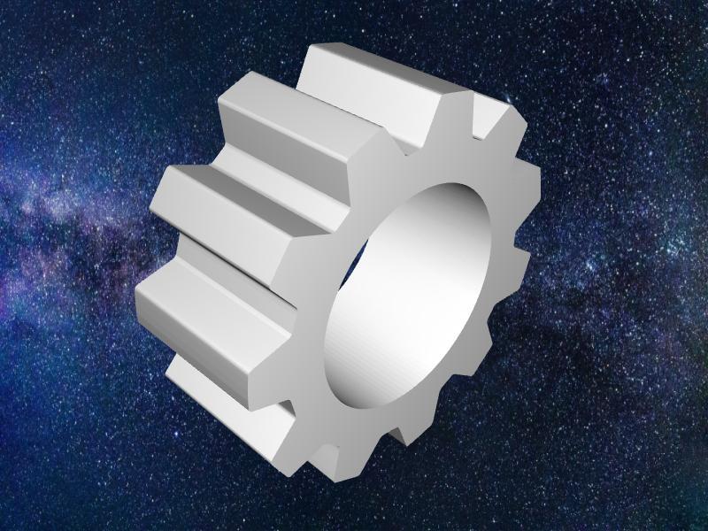 Mechanical Gear 2 - Part for engines, clocks, robots, electric motors, bicycles, trains for 3D Printing