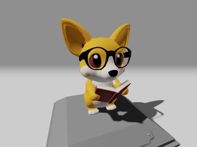 cute nerdy dog