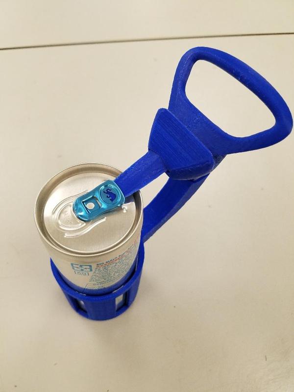 Easy can opener/holder