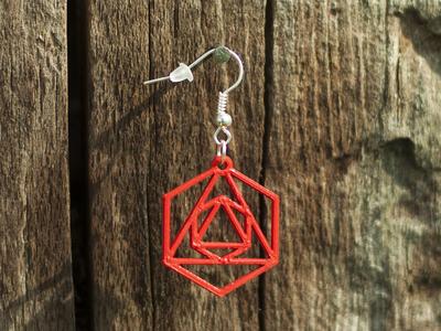 Earrings octahedron 1