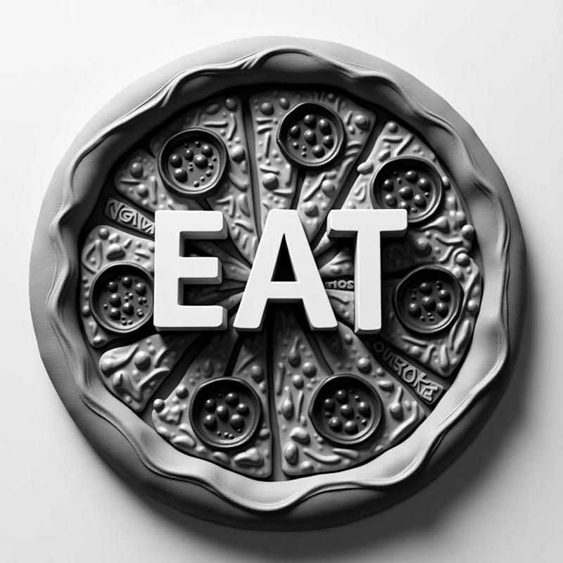 Eat Pizza Sign Coin token Wall Art