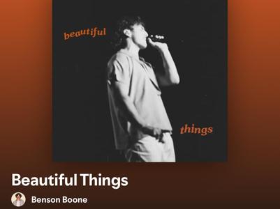Portachiavi Spotify- Beautiful Things (B. Boone)