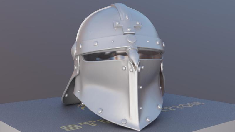 Full Size Viking Helmet STL – 580mm Realistic Norse Warrior Prop