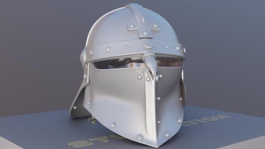 Full Size Viking Helmet STL – 580mm Realistic Norse Warrior Prop