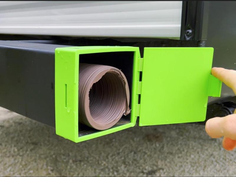 Hinged 4 inch RV bumper cover