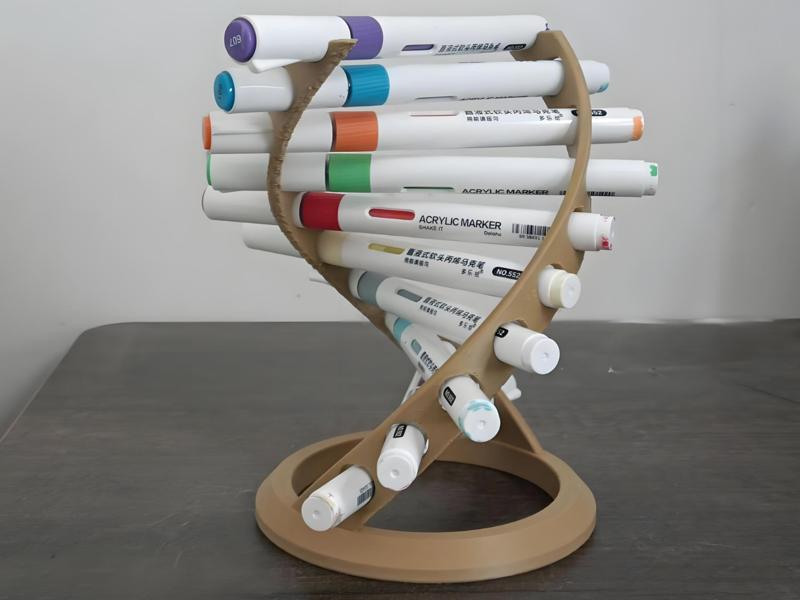 Marker pen DNA helix pen holder, for marker pens with a diameter less than 13mm
