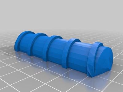 Extrusion extruder screw cut in half