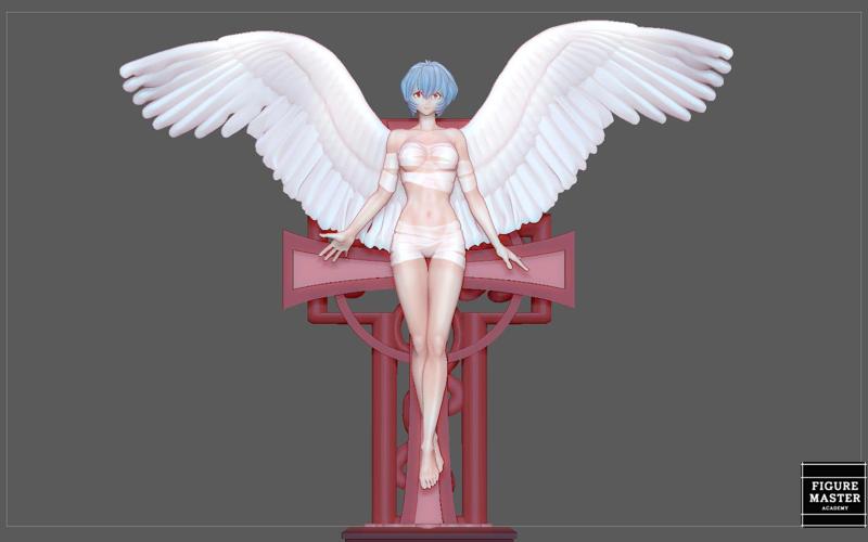 REI AYANAMI ANGEL EVANGELION SEXY GIRL STATUE CUTE PRETTY ANIME CHARACTER 3D PRINT