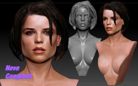 Neve Campbell Scream 1 2 3 4 bust collection