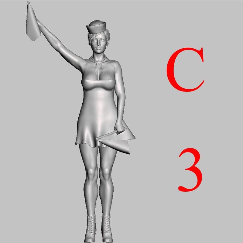 Alphabet. FlagWoman. Letter C
