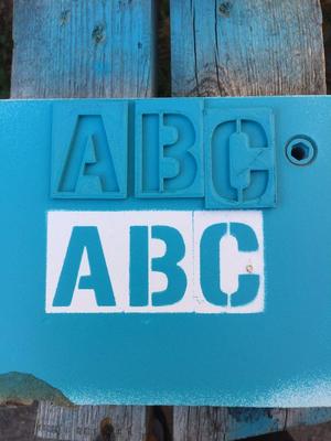 Alphabet Stencil Gunplay Font