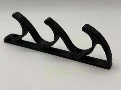 Wall-Mounted Fishing Pole Rack (Holds 3 Poles)