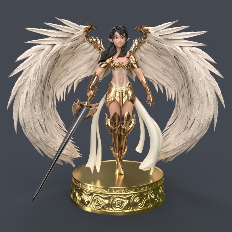 Anime Woman Angel 3D Printing
