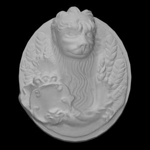 Leone Marciano (Venetian Lion) with the coat of arms of the family Da Mosto.