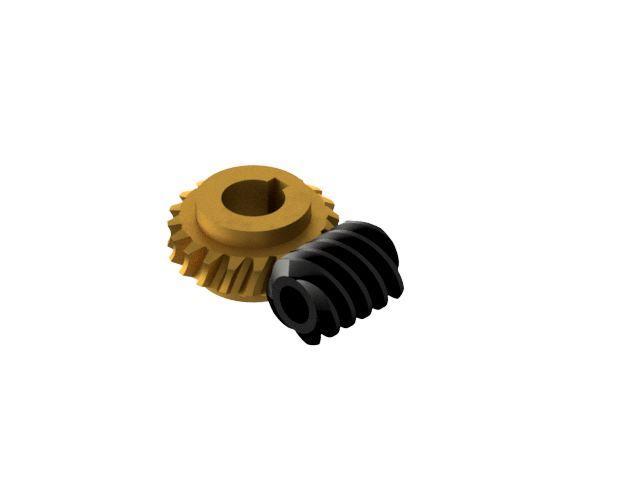 Worm Gear - Center D. 45 mm - Ratio 5 & 10 - Worm with Hole