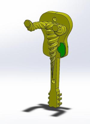 Guitar Wall Mount (with spring loaded pick holder)