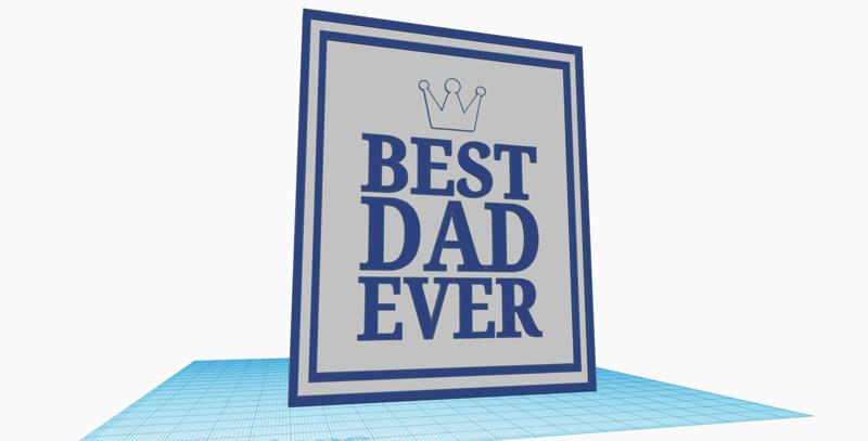 Best Dad Ever Decor Stand Reward Father's Day Gift, personalized frame display gift for fathers