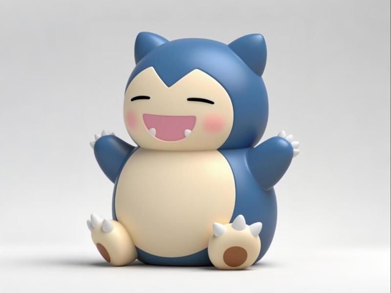 Snorlax-Pokemon Figurine-Cute Anime Hand-Painted Toy