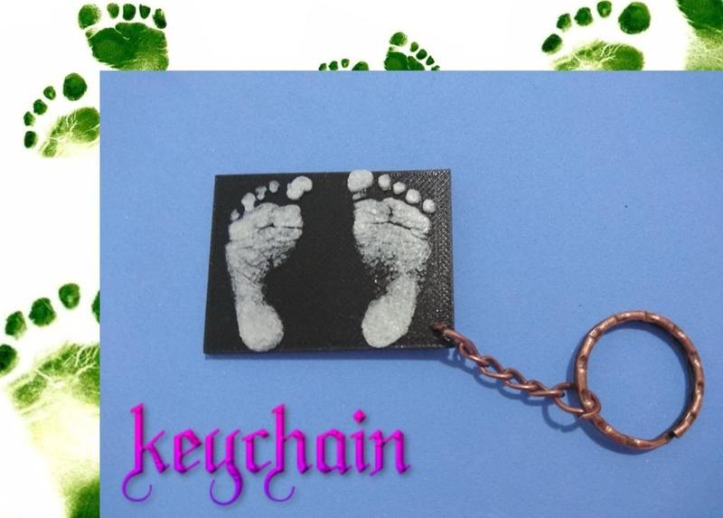 Footprint Keychain