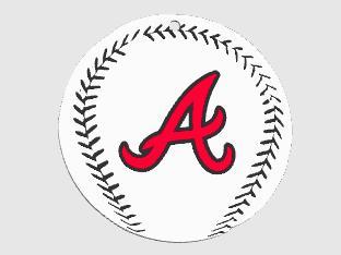 Atlanta Braves Baseball Keychain