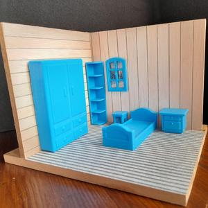 Miniature furniture for dollhouse, roombox (scale 1:24)