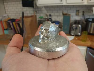 Low Poly Skull Coffee Tamper for casting