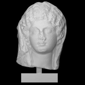 A Roman marble portrait head of a young woman