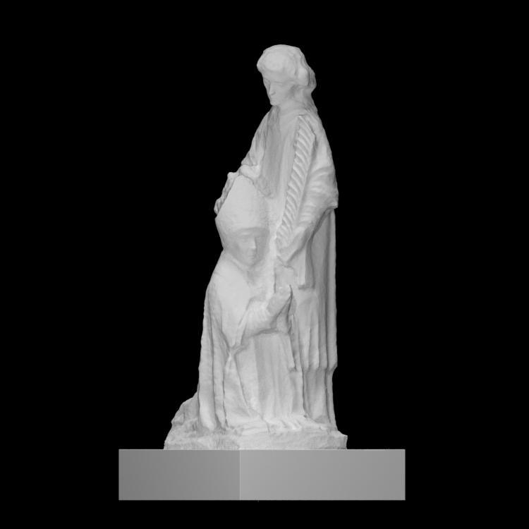 Kneeling Bishop with St. Stephen as Supplicant