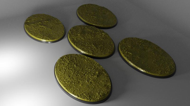 5x 170x105mm base with crumbled ruins ground