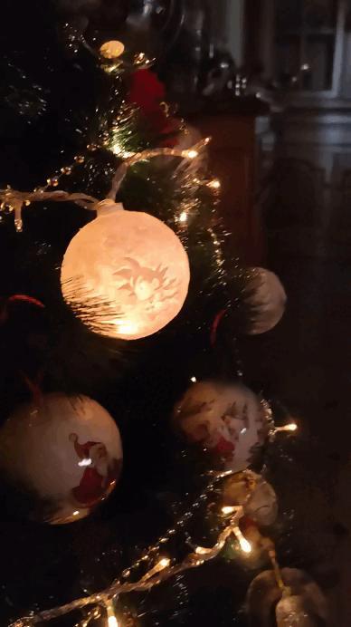 Goku Lithophane Christmas Ball