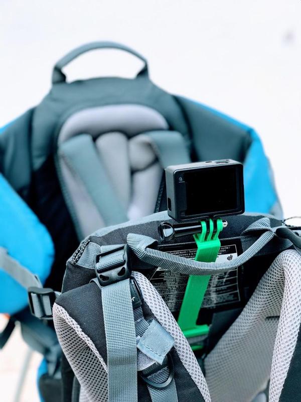 GoPro mount for Deuter Kid Comfort backpack - rear view