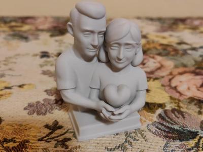 Funko Pop Style Heart Union Sculpture