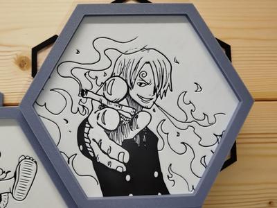 One Piece Hueforge Hexagon Sanji