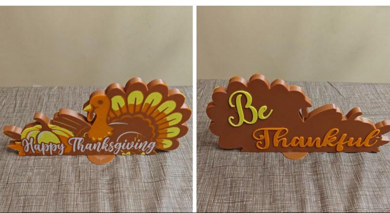 2 Sided Thanksgiving Center Piece