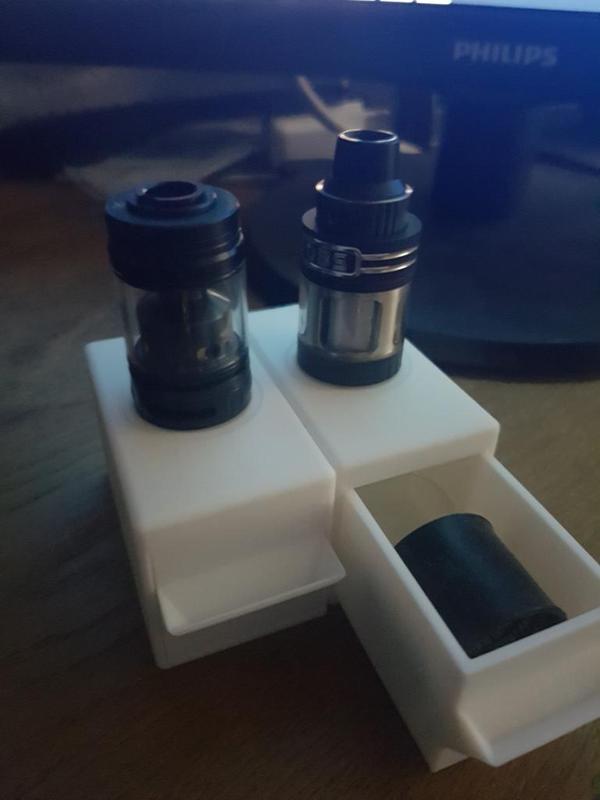 Atomizer / Vape stand with drawer for spare parts 