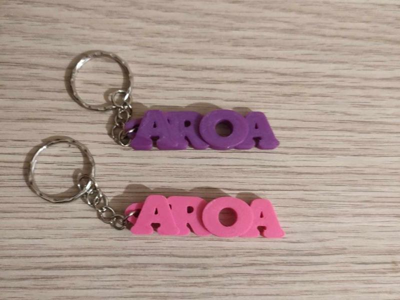 Aroa Name Keychain