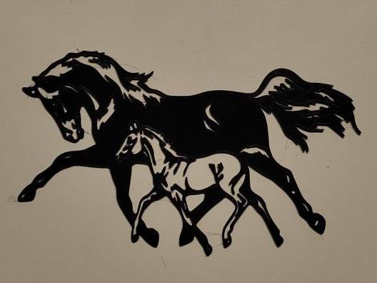 two horses wall art