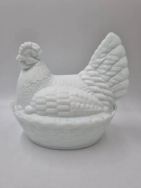 Polish 70s Porcelain Hen From Ząbkowice Factory  (Container)